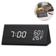 thumbnail image 2 of Digital Wooden Alarm Clock,with 3 Alarm Settings,electronic Led Time, 2 of 5
