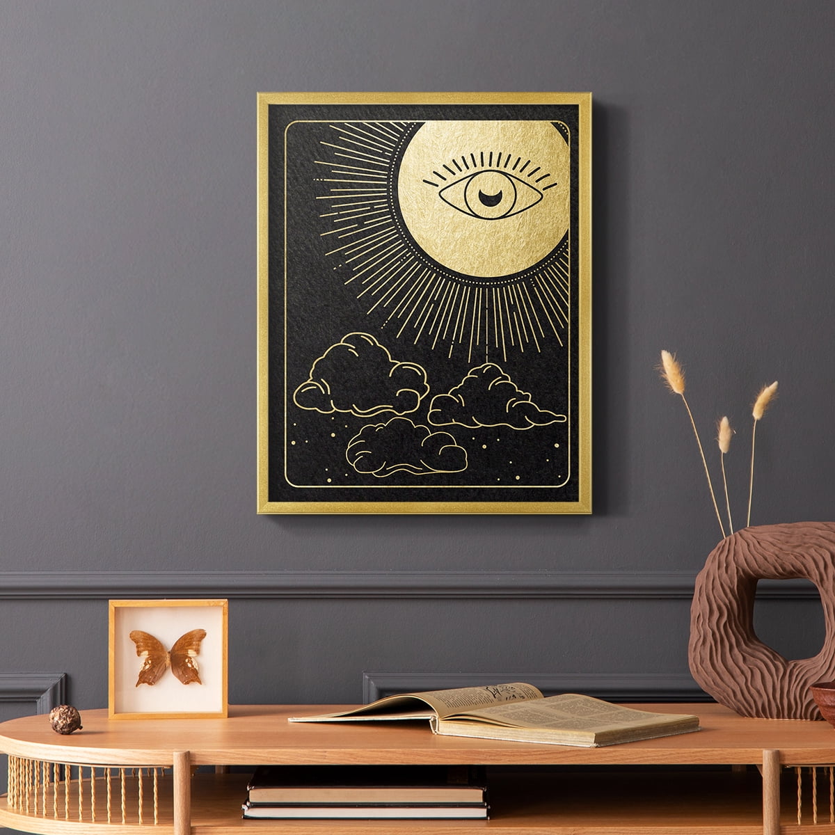 Celestial Eye in Paper Solid Wood 22 x 28 Framed Print