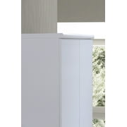 Hodedah 2-Door Wardrobe with 4-Shelves, White