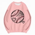 thumbnail image 4 of Towmus Baseball Sweatshirt for Womens Casual Baseball Shirts Softball Crewneck Graphic Long Sleeve 2025 Fall Pullover Top, 4 of 5