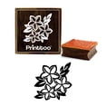thumbnail image 1 of Printtoo Wooden Floral Rubber Stamp Square Scrap-booking Craft Textile Stamps-5 x 5 Inches, 1 of 2