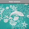 thumbnail image 5 of Sea Animals Chair Seating Cushion, Dolphins Flowers Sea Floral Pattern Starfish Coral Seashell Composition, Soft Seat Pads for Office with Anti-slip Backing, 16"x16", Sea Green White, by Ambesonne, 5 of 6