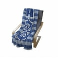 thumbnail image 4 of Ahoy Its a Boy Soft Flannel Fleece Blanket, Ahoy Written with Nautical Wheel Striped Nursery Wall Art Design, Cozy Plush for Indoor and Outdoor Use, 70" x 90", Blue Pale Blue White, by Ambesonne, 4 of 6