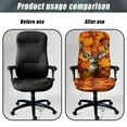 thumbnail image 4 of Renewold Deer Camo Hunting Forest Maple Gold Office Chair Cover Decorative Rotating Chair Slipcover Soft Stretch Chair Protector Cover for Desk Computer Chair with Elastic Bottom, S, 4 of 7