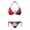 Belize Flag, variant on Belize Flag Bikinis Swimsuit for Summer Beach, Two Piece Swimsuit Drawstring Sexy