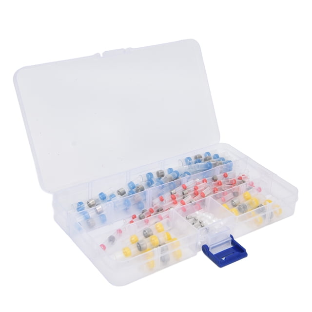 Kit de Connecteur de Fil Thermorétractable Premium 100 Pcs avec Isolation Codée par Couleur pour Connexions Électriques Sécurisées et Étanches dans les Applications Automobiles et Marines