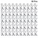 thumbnail image 3 of 50pcs alfabeto inglés K colgante encantos de aleación accesorios de fabricación de joyas de bricolaje para collar pulsera (plata antigua), 3 of 6