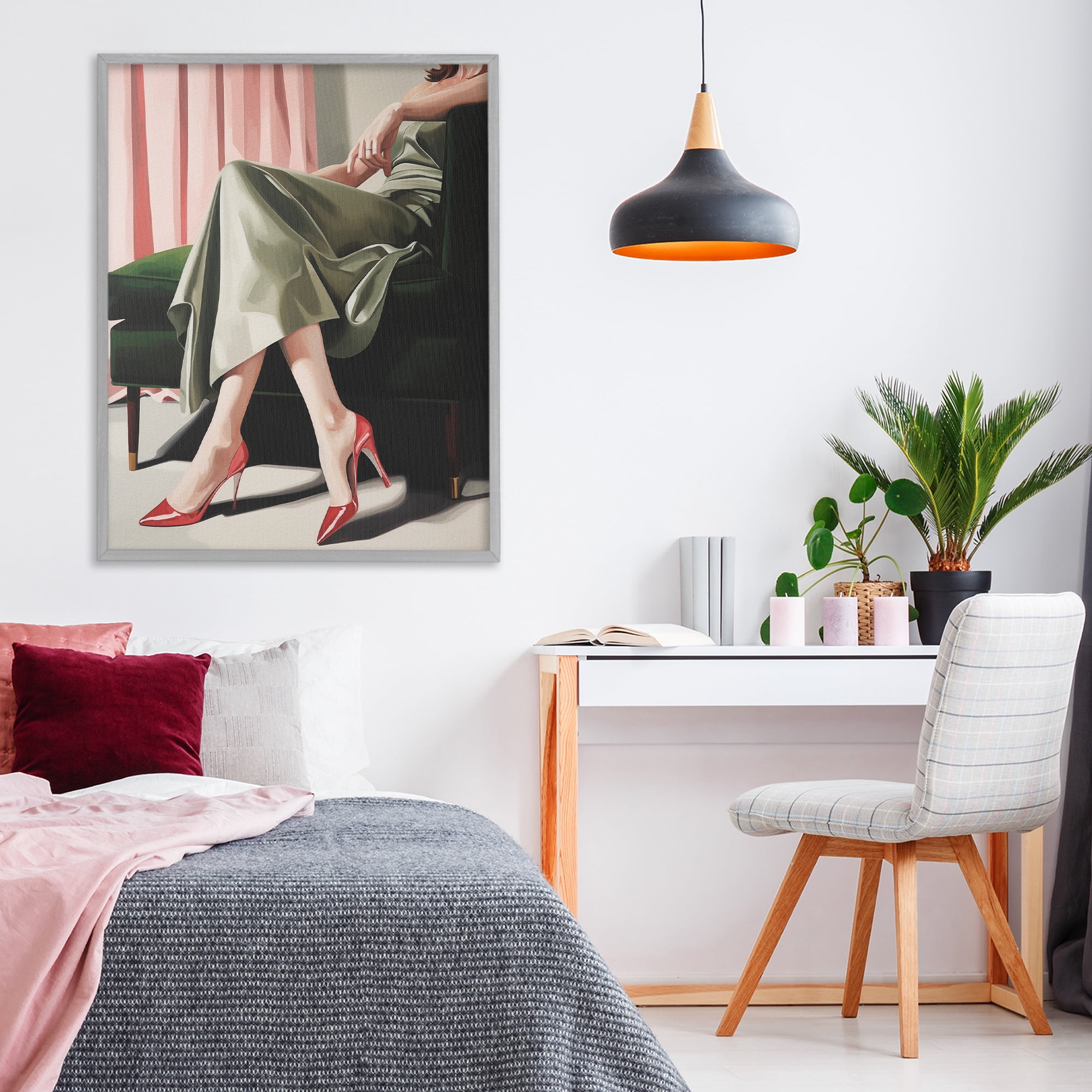 Stupell Industries Waiting For The Guests Gray Framed Giclee Art, design by Andreas Magnusson