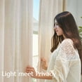 thumbnail image 5 of Curtainking Linen Curtains 96 Inch Length for Living Room Farmhouse Rod Pocket Back Tab Light Filtering Window Drapes with Lined for Bedroom Crude 2 Panels, 5 of 9