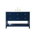 thumbnail image 3 of Elegant Decor Sinclaire 48" Aluminum Alloy & MDF Single Bathroom Vanity in Blue, 3 of 8