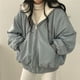 thumbnail image 1 of Chaqueta de algodón de pelo de cordero de doble cara de franela gruesa, abrigo de mujer, chaqueta de algodón con capucha y cremallera, 1 of 5
