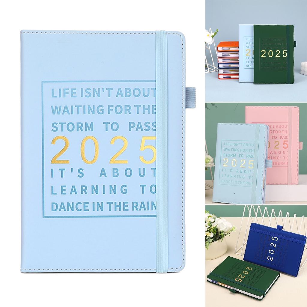 2025 Leather Daily Planner Journal Notebook Weekly Monthly Planner Academic Diary Appointment Book for Teacher Student