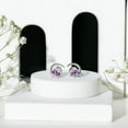 thumbnail image 3 of Rosec Jewels Cat on Moon Earrings with Amethyst - AAA Quality - Real Amethyst Diamond Earrings - Jewelry Box Included, 18K White Gold, 3 of 7