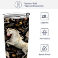 thumbnail image 4 of SKYSONIC Unicorns and Flowers 20 oz Tumbler Stainless Steel Vacuum Insulated Travel Tumbler with Straw and Lid, Durable Coffee Mug Drinking Cup, 4 of 7