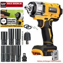 iMeshbean High Torque 1/2" Cordless Impact Wrench 3 IN 1 Compatible with Dewalt 20V Battery (No Battery)