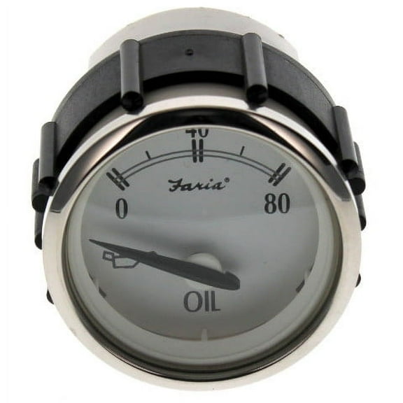 Faria Boat Oil Pressure Gauge GP7801| 2 Inch Newport Silver
