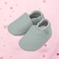thumbnail image 7 of BOBOGOJP Soft Leather Baby Shoes Moccasins Slip-on Boys Girls Slippers with Elastic Ankle, Anti-Slip First Walking Crib Shoes for Infant Toddlers Green for Size 14=XL, 7 of 7