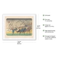 thumbnail image 2 of Kutsukake-shuku Station - from Sixty-nine Stations of Kiso Road - Vintage Japanese Ukiyo-e Woodblock Print by Hiroshige, Eisen c.1800s - Japanese Unryu Rice Paper Art Print (Unframed) 17 x 22 in, 2 of 4