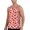 thumbnail image 2 of Qekee Cute Strawberry Print Men's Workout Tank Tops,Sleeveless Muscle Gym Shirt Quick Dry, Men's Gym Training Athletic Workout Shirts -3X-Large, 2 of 7
