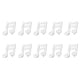 thumbnail image 2 of Globos de papel de helio con doble nota musical Yuyangstore Decoración Plata, 2 of 8