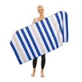 thumbnail image 1 of Toalla de baño de playa de felpa de doble cara de fibra, toalla de viaje absorbente estampada, toalla de natación y fitness para mujeres, 1 of 5
