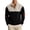 3# Black, variant on Mens Corduroy Sweatshirt Quarter Button Soft Stand Collar Sweaters Metal Contrast Trim Elbow Patches Casual Pullover Sweaters with Kangaroo Pocket