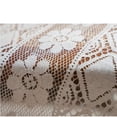 thumbnail image 4 of Juego de varillas para cortinas con acabado de flores beige huecas americanas sin perforaciones, 4 of 5