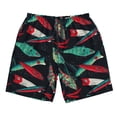 thumbnail image 3 of Uemuo Fishing Lure Pattern Men's Swim Trunks Hawaiian Beach Bathing Suit Swimsuits Beach Quick-Dry Shorts with Pockets-Small, 3 of 9