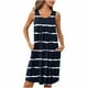 thumbnail image 2 of Camisón sin mangas con bolsillos y estampado para mujer, camisón plisado con cuello redondo, vestido de poliéster para mujer, 2 of 7