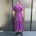 thumbnail image 3 of Élégante Robe Longue Col Rond - à Poitrine Simple avec Lacets Taille Ajustée pour un Look Mince en Soirée d'Été, 3 of 5