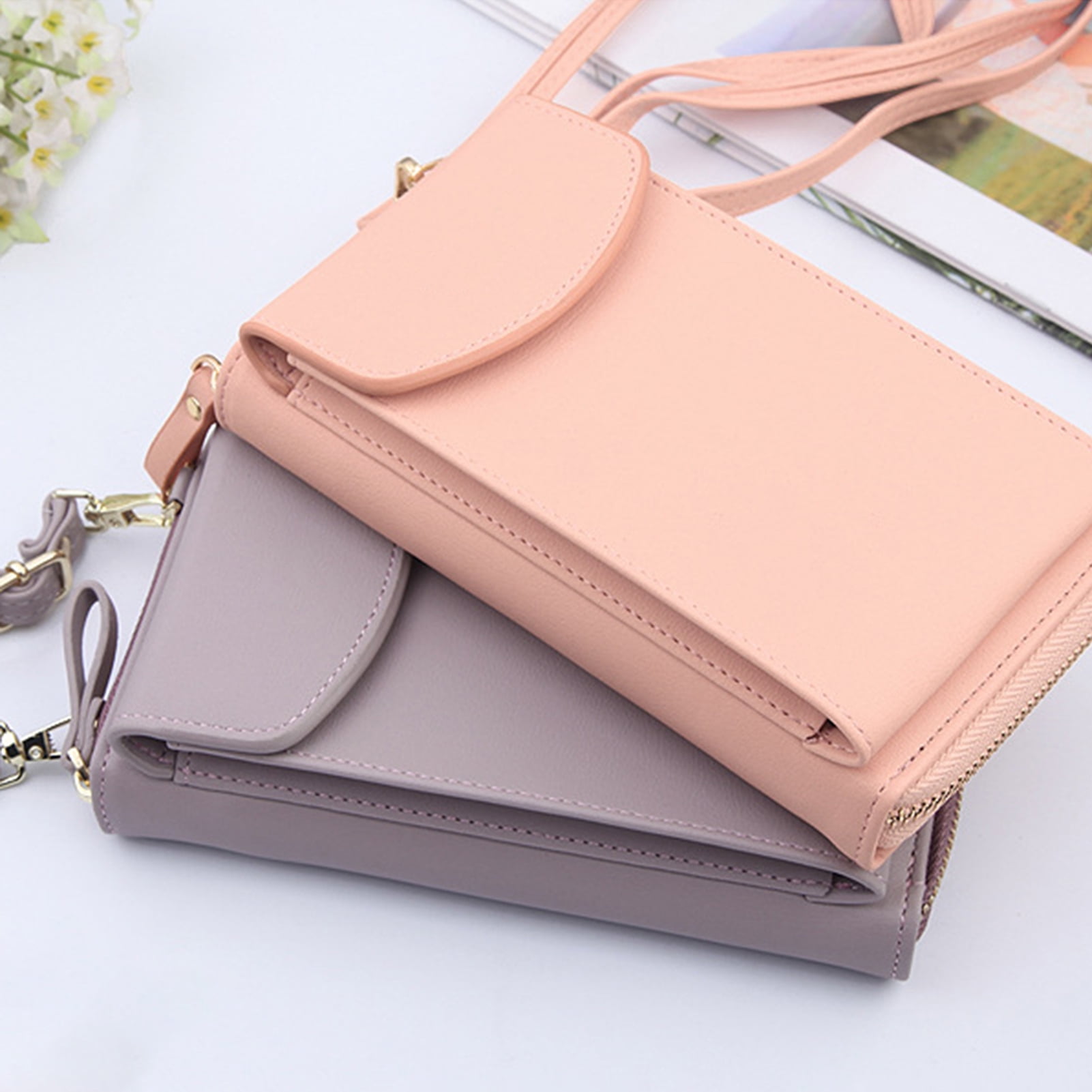 FOXLOVER Leather Crossbody Cell Phone Purse for Women RFID Blocking Small  Wal... | eBay