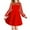#0065-Red, variant on Favoffer Girl's Contrast Mesh Puff Long Sleeve High Waist A Line Short Dress with Pockets for Party Dance Graduation Big Kids 5-16Y