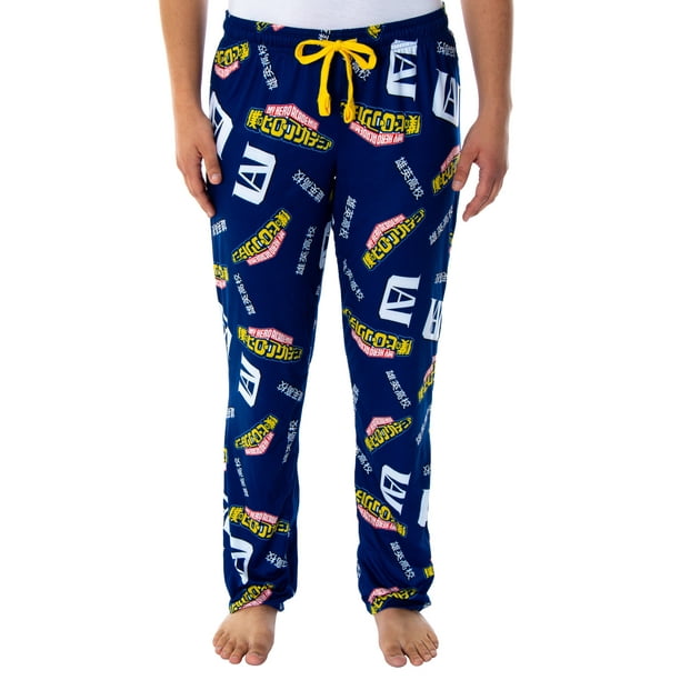 Bioworld My Hero Academia Womens' Allover Print Design Sleep Lounge Pajama Pants