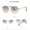 Gold frame green and yellow, variant on Mens Sunglasses UV400 Protection Full Frame Metal Lens