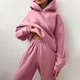 thumbnail image 2 of Lumtrix Womens 2 Piece Outfits Lounge Hoodie Sweatsuit Sets Oversized Sweatshirt Baggy Fall Comfy Sweatpants with Pockets Pink S, 2 of 8