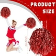 thumbnail image 2 of 4 Pcs Cheerleading Pom Poms,Topboutique Cheer Pom Poms,Metallic Foil Pom Poms with Plastic Handles,Fun Pom Poms for Adults Team Spirit Sports Party Cheering,White+Red, 2 of 7