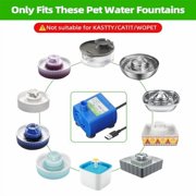 Cat Water Fountain Pump (No Led & with Brush),IP68 DR-DC 160 Submersible Water Pump for Stainless Steel,Ceramic Cat Water Fountain,Ultra Quiet Pet Fountain Pump
