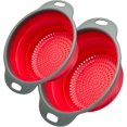 thumbnail image 1 of Wolfrail Collapsible Colander. BPA Free Silicone Collapsible Colander. Extendable Pasta Strainer. TPE Material Better Than TPR. Vegetable and Fruit Colander. Food Strainers. Colanders 2, 1 of 5
