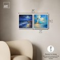 thumbnail image 5 of Textile Nature Indigo and Beige Pair Canvas Print Abstract Wall Art Set by Art Remedy, White Frame, 12 x 12, 5 of 6