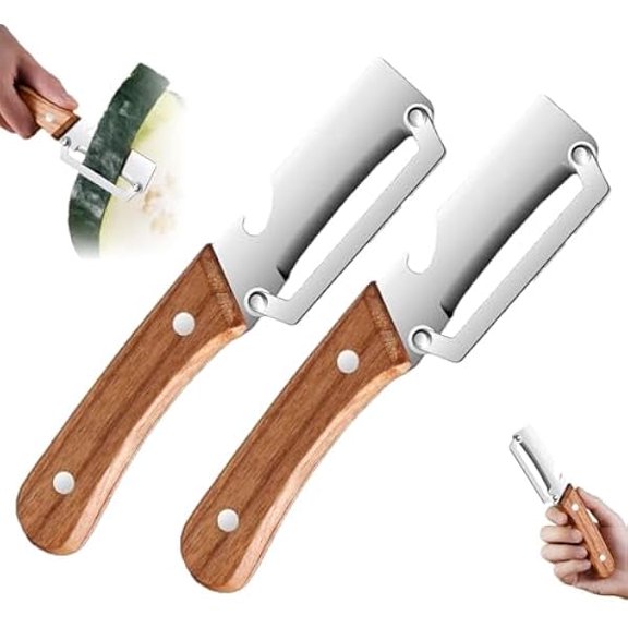 Premium Stainless Steel Vegetable Peeler Pro, Multi-Functional Vegetable Peeler for Kitchen, Stainless Steel Single Blade Peelers Tool, for Fruit & Veggie Peeling (2pcs)