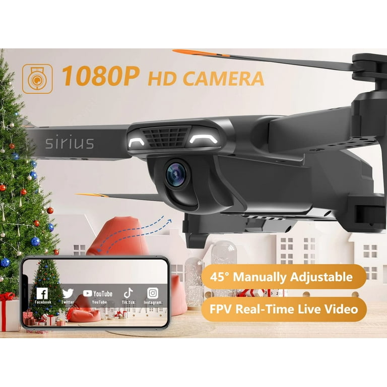 Heygelo S90 Drone avec Caméra 1080P pour Enfant, WiFi FPV Drone Mode sans  Tête, Maintien d'Altitude, 360°Flips, Contrôle Gestue, Pliable Mini Drone  Enfant Cadeau et Jouet pour Débutant, 2 Batteries : 