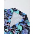 thumbnail image 2 of Emy Dola Women Halloween Silk Pajamas Sets 2 Piece Button-Down Satin Sleepwear Ghost Pumpkin Skull Print Short Sleeve Loungewear S-2XL, 2 of 7