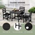 thumbnail image 5 of WestinTrends Ashore Outdoor HDPE 36" Square Patio Dining Table with Umbrella Hole, Black, 5 of 12