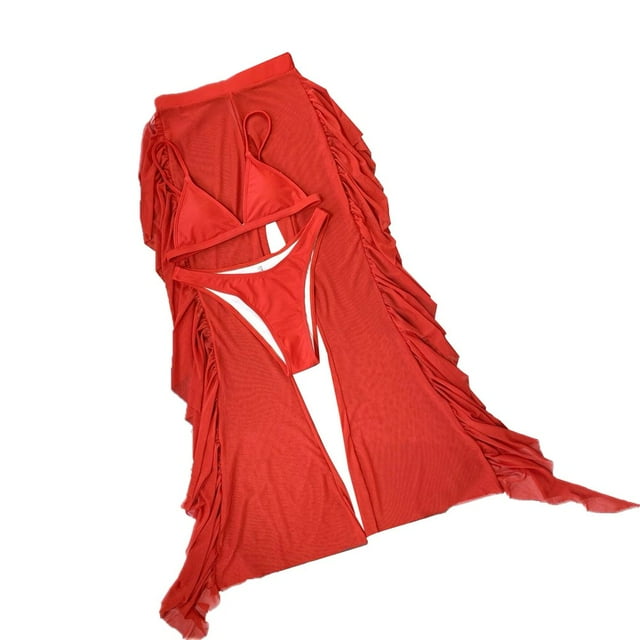 Maillot de Bain 3Pcs/Set Maillots de Bain Ensemble avec Pantalons Longs
