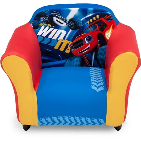Nick Jr Blaze And The Monster Machines Kids Upholstered Chair With Sculpted Plastic Frame By Delta Children