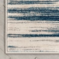 thumbnail image 5 of Well Woven Custom Size Runner - Choose Your Length - Sevvina Blue & Ivory Zig-Zag Stripes Distressed 31 Inches Wide x 13 Feet Long Runner (31" x 13' Runner) Rug, 5 of 5