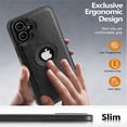 thumbnail image 5 of AIOVETEAB Compatible with iPhone 16 Case Premium Leather TPU Hybrid Case Cover,Black, 5 of 6