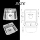 thumbnail image 2 of Fregadero de cocina de acero inoxidable rectangular de 22 calibres de acero inoxidable con accesorios, gran caravana, oficina en casa, 2 of 8