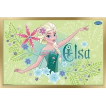 Disney Frozen Fever - Elsa Wall Poster, 14.725" x 22.375", Framed