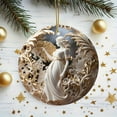 thumbnail image 4 of Rkxzt Window Hanging European Relief Style Acrylic Christmas Tree Pendant Car Interior Decoration Ornament 1 Count,Education, 4 of 5